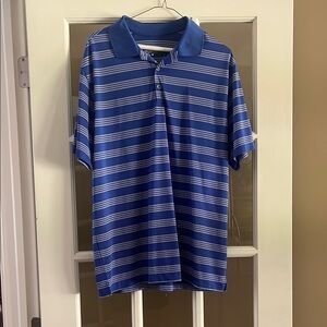 Nike Blue and White Polo Shirt